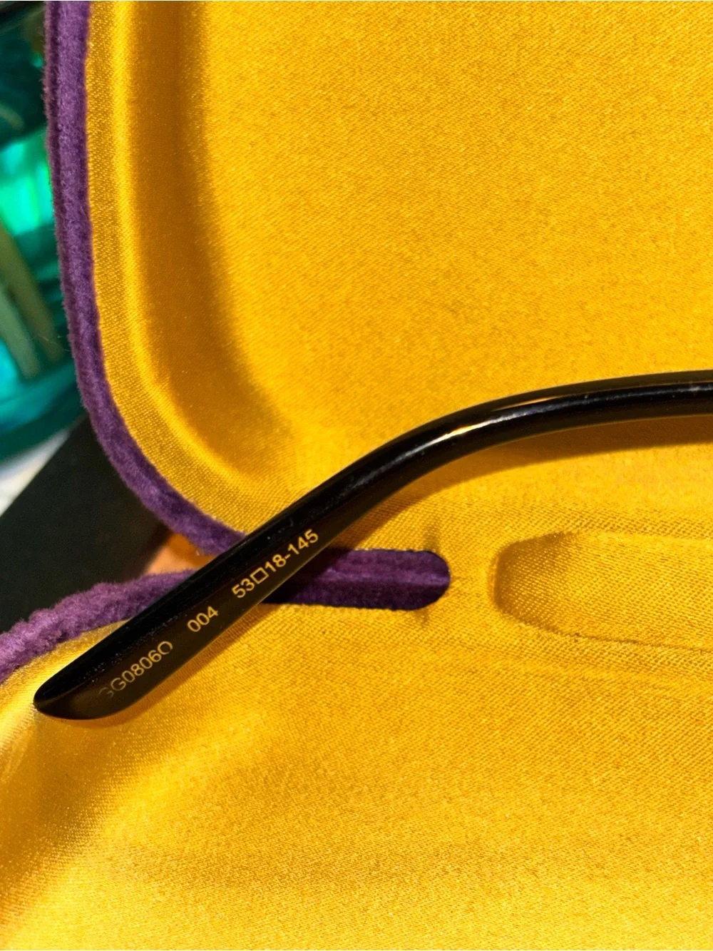 Gucci Gold Round Metal Frame Glasses with Black Temples